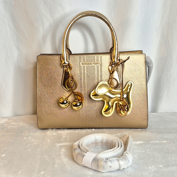 Michael Kors Handbags - Michael Kors Gold "SHEILA" Handbag